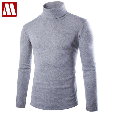 2019 Fall New Mens knitting shirt slim fit turtle neck knited T shirts slim fit Tops Cardigan clothings Asia Size S M L XL XXXL - Lockman Store