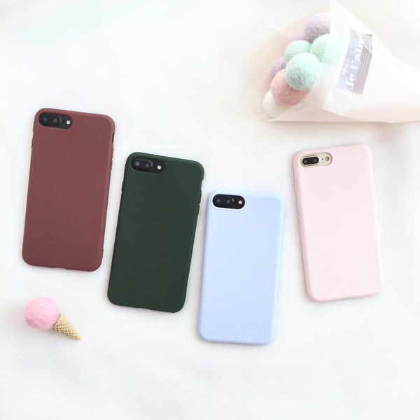 For iPhone XS max /8 /7 + Case soft TPU fundas army green sillicon phone cover - Lockman Store